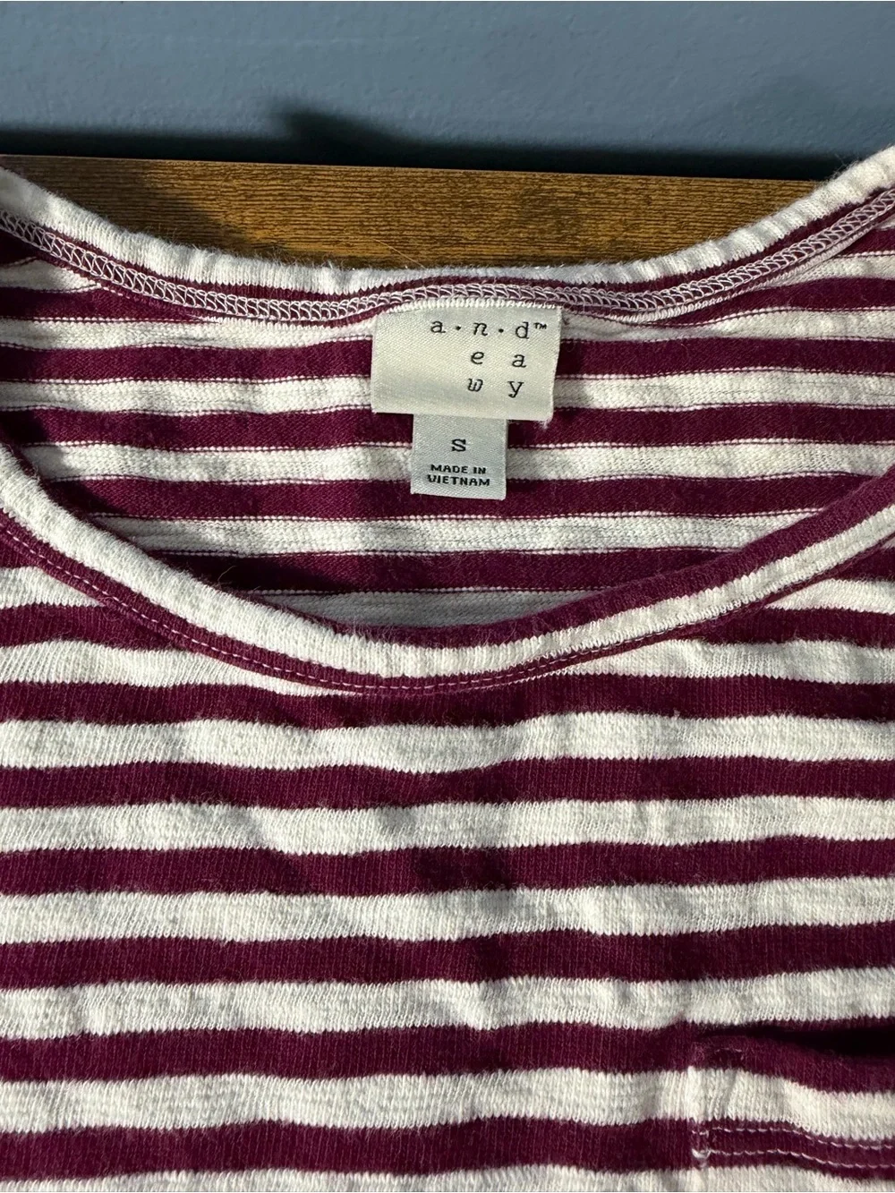 Women’s Shirts Maroon & White striped - Small